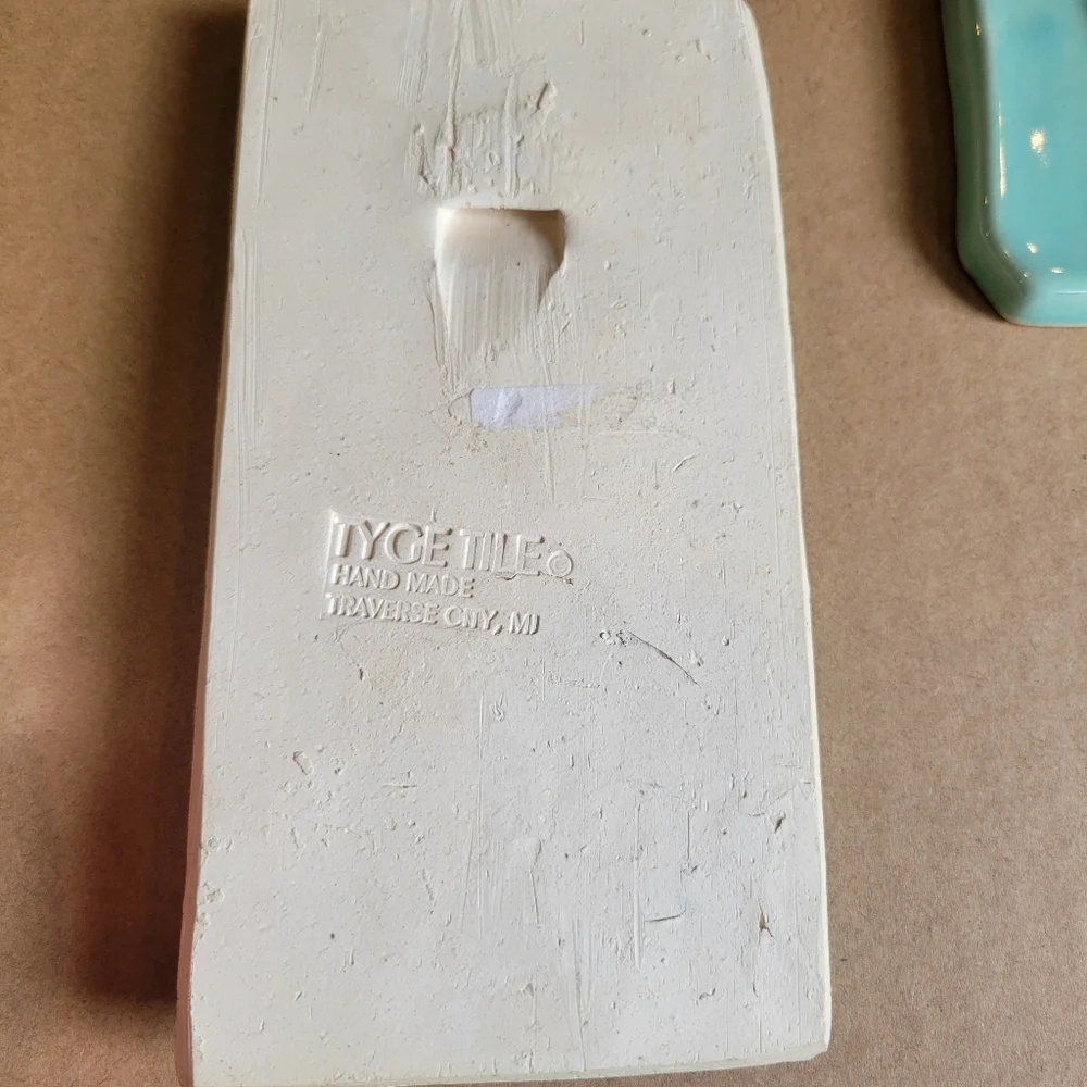Vintage Tyge Handmade Wall Tile Set- Made In Traverse City Michigan Ceramic - Picture 11 of 16